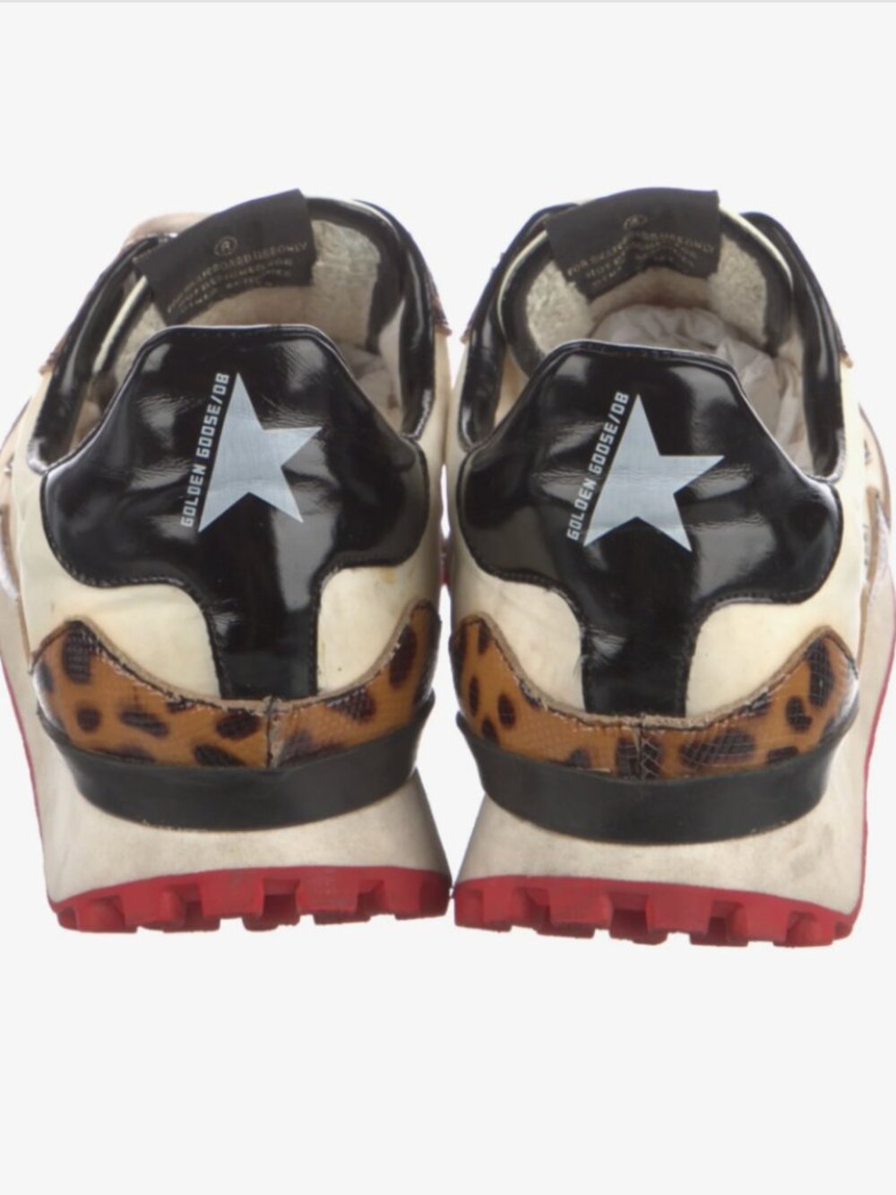 Golden Goose Starland Terrycloth, Nylon & Leather Leopard Print Low-Top Sneakers - Picture 5 of 13